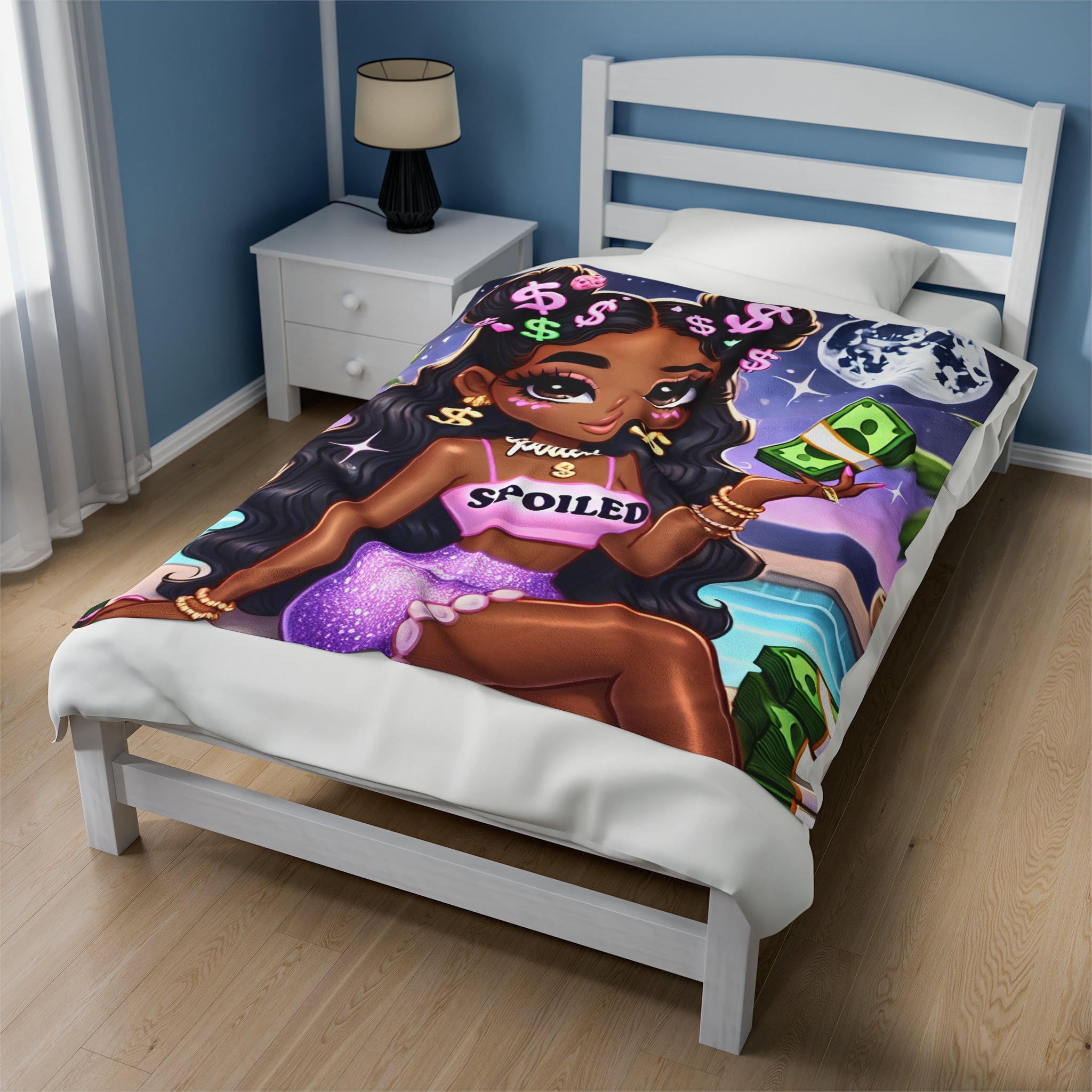 Spoiled Girl Velveteen Plush Blanket