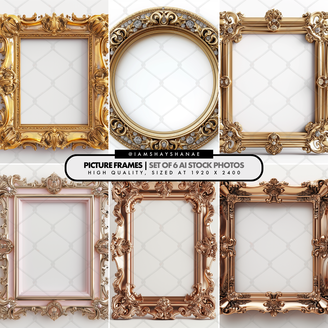 Ornate Picture Frames | Image Set (Set of 6)