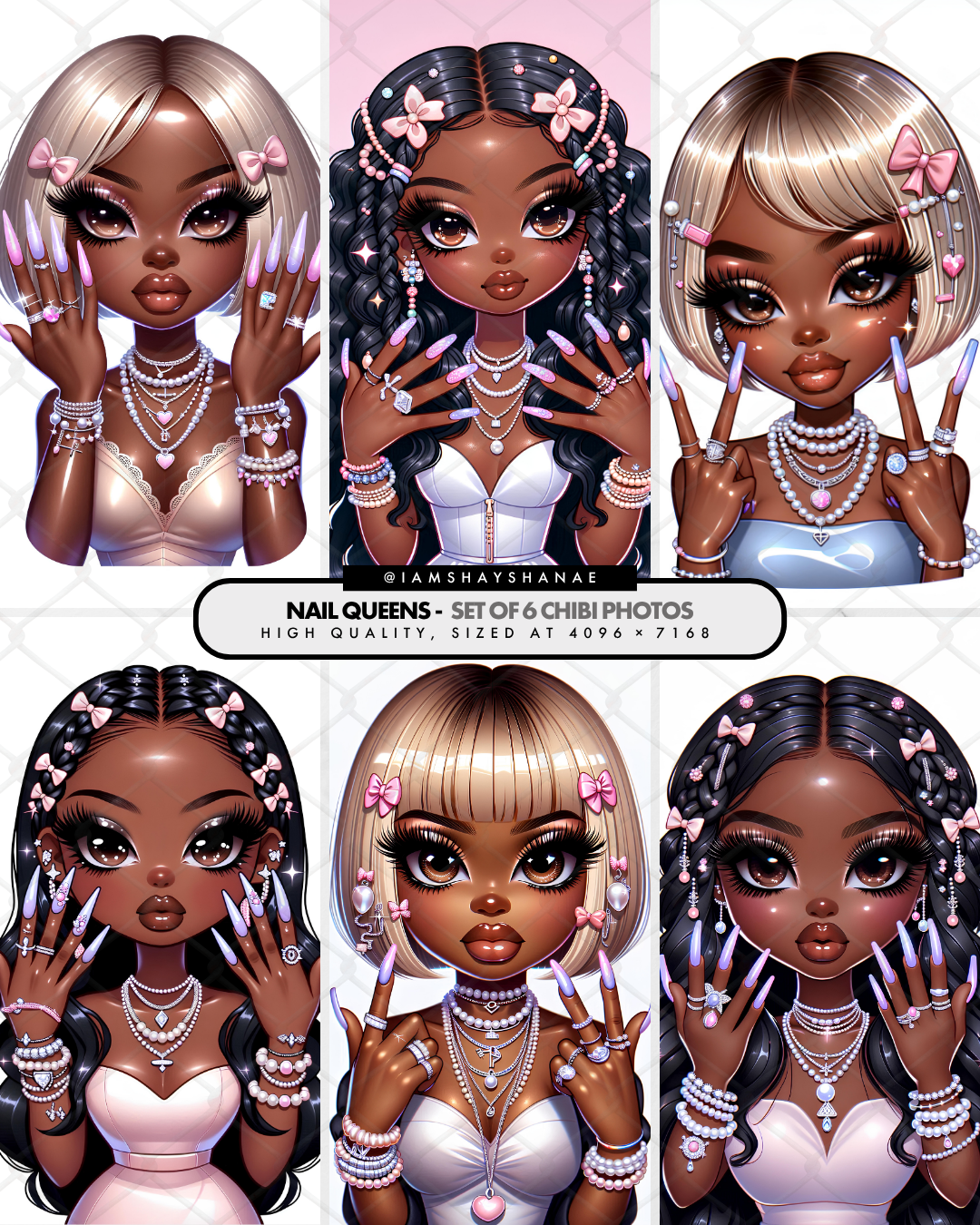 Nail Queens | Chibi Girls (Set of 6)