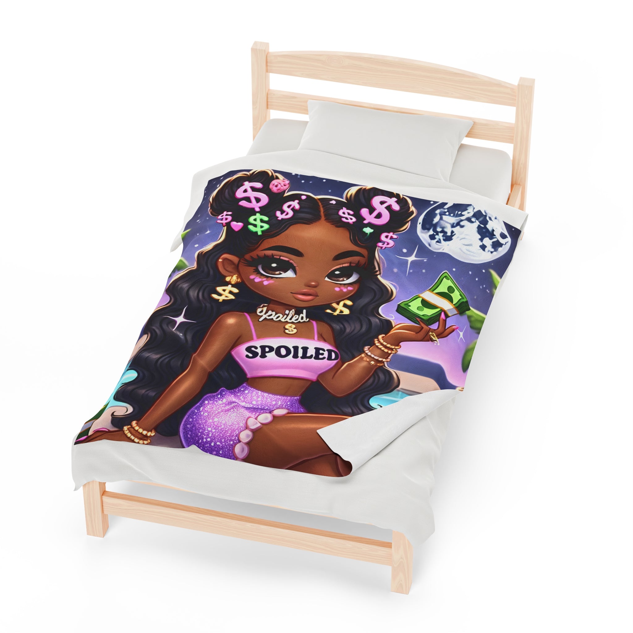 Spoiled Girl Velveteen Plush Blanket