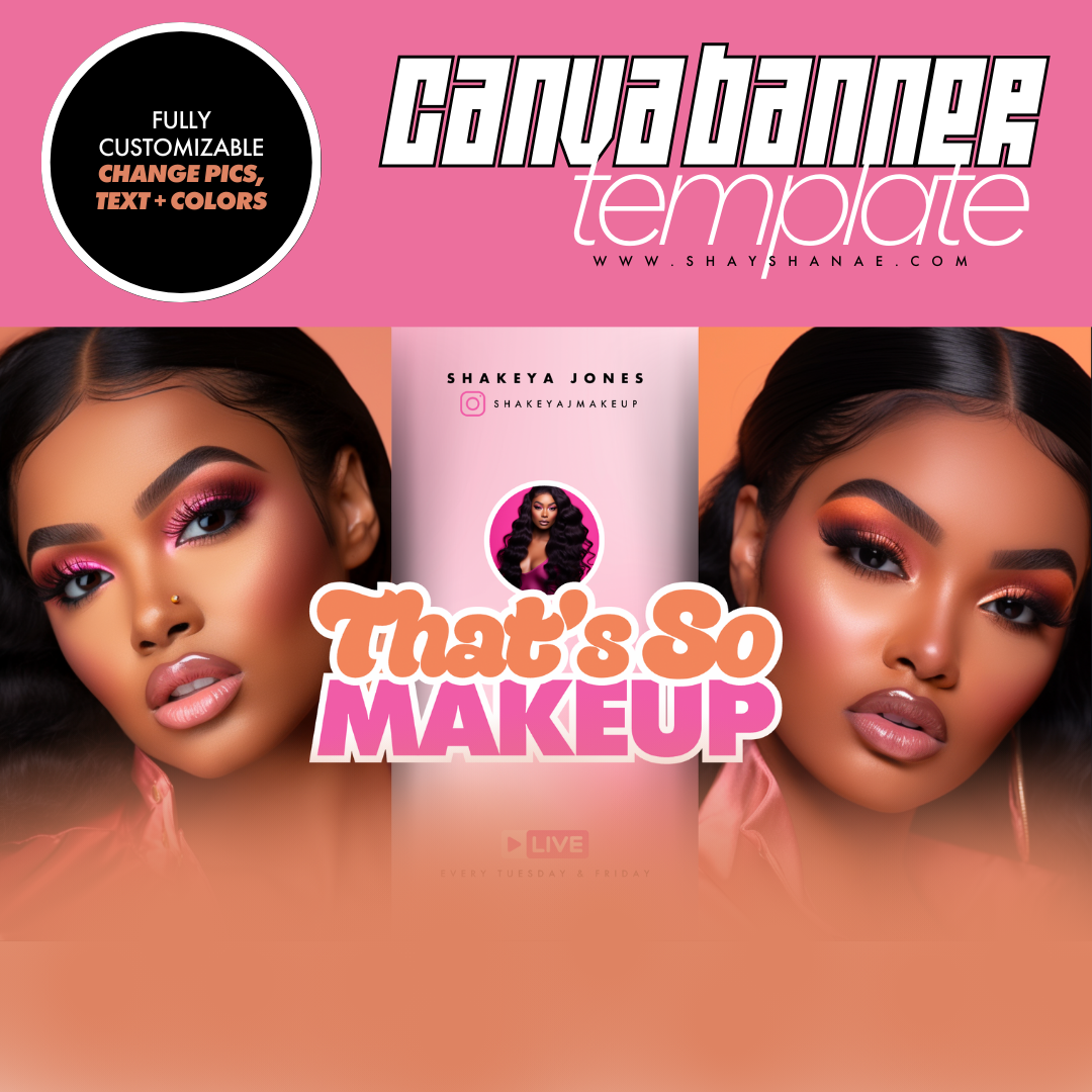 Canva Banner Template - Makeup