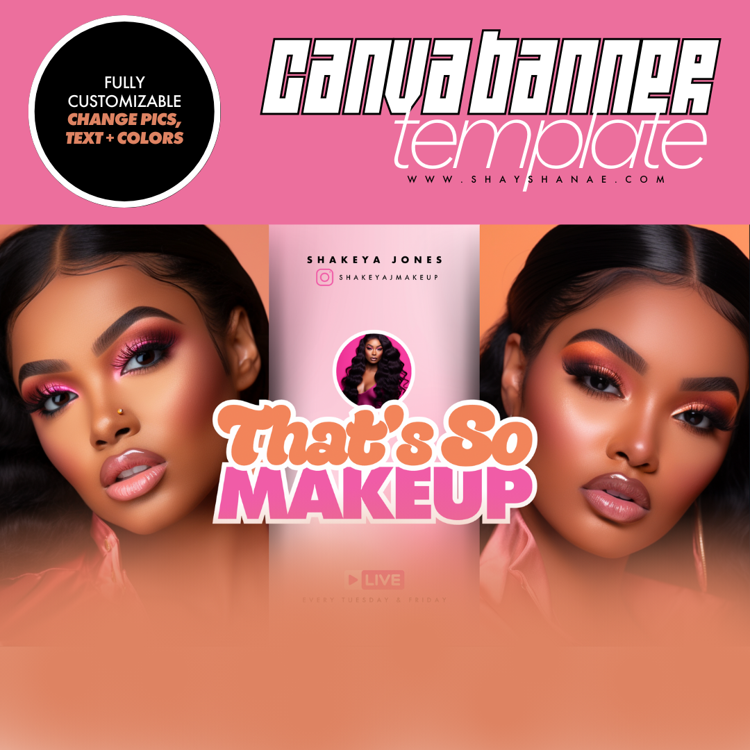 Canva Banner Template  - Makeup