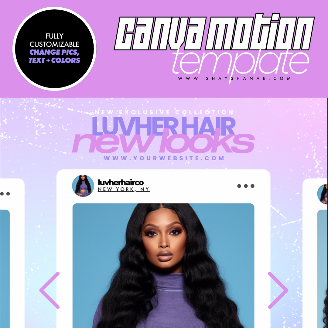 Canva Motion Template - Hair