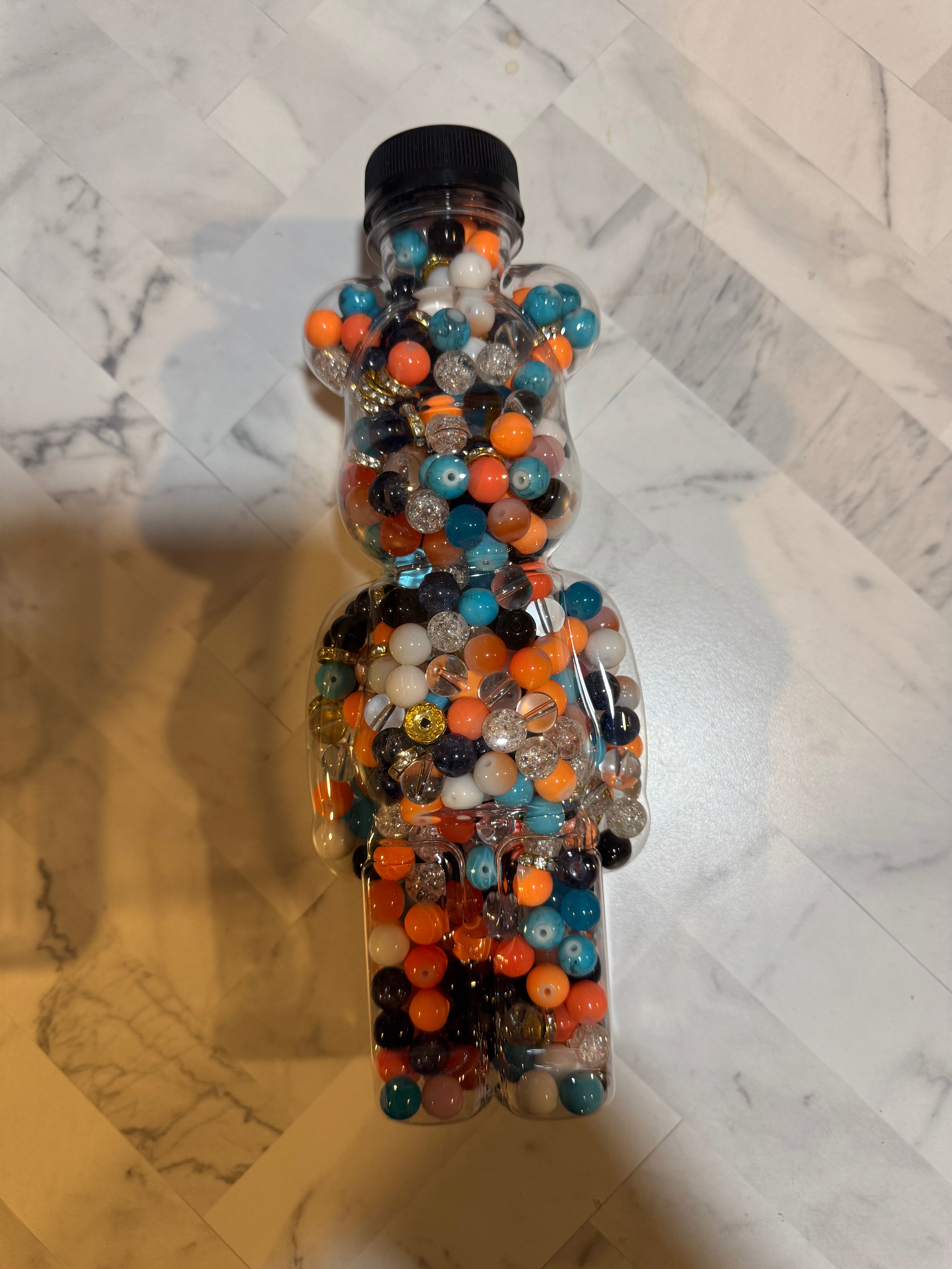 Mixed Bear Glass Beads