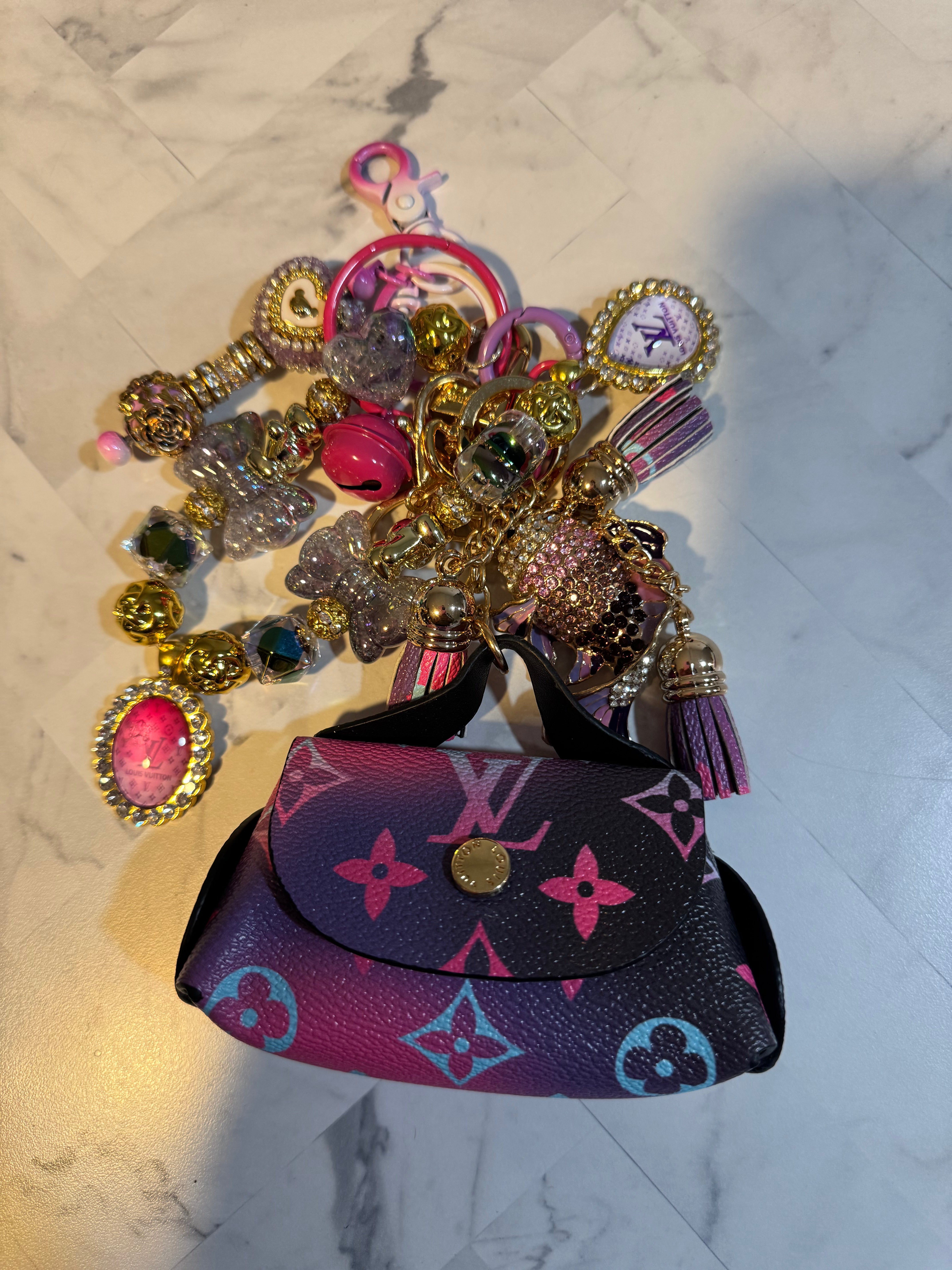 Glam Mini LV Bag + Keychain Set