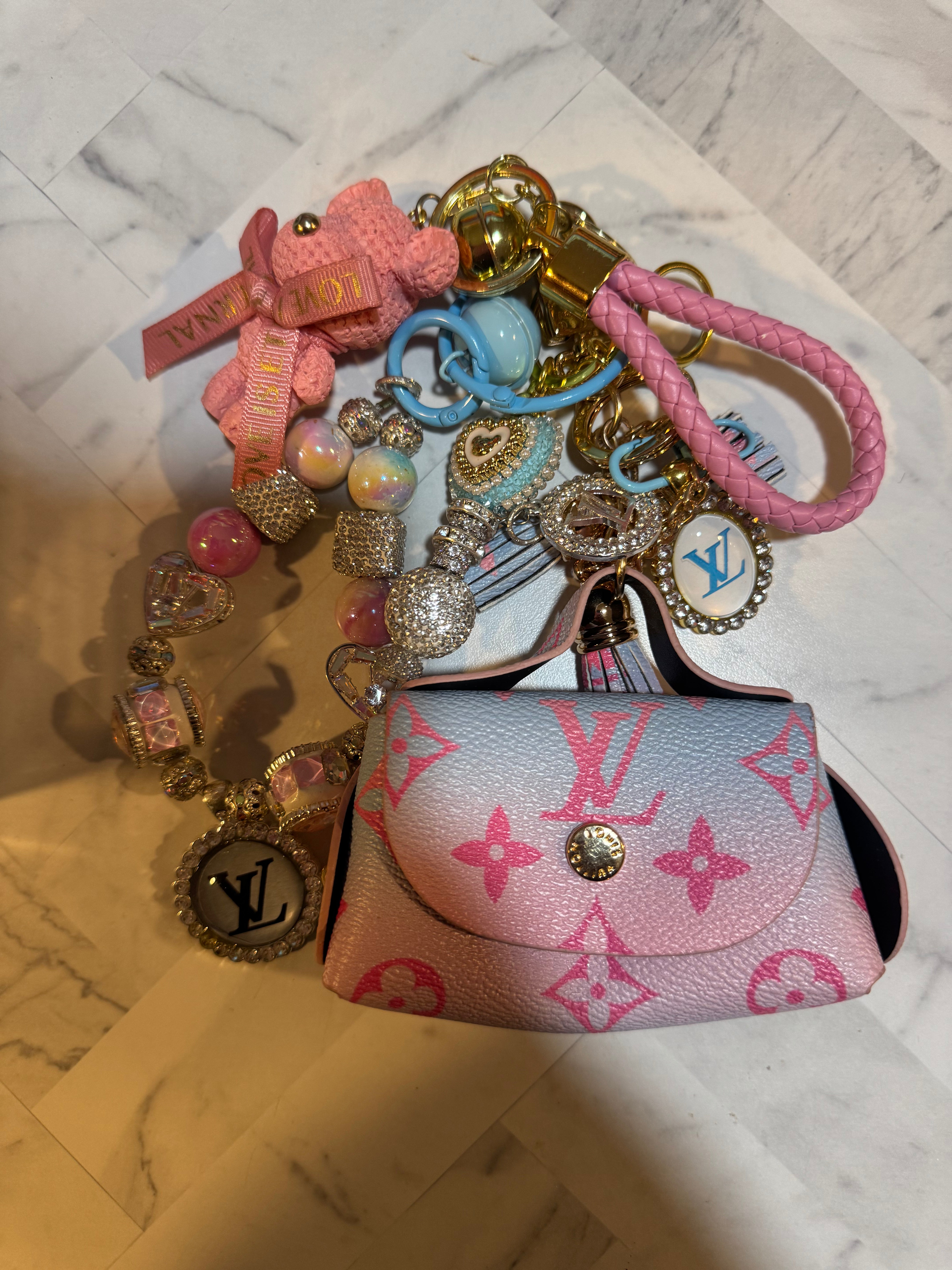 Pastel Mini LV Bag + Keychain Set