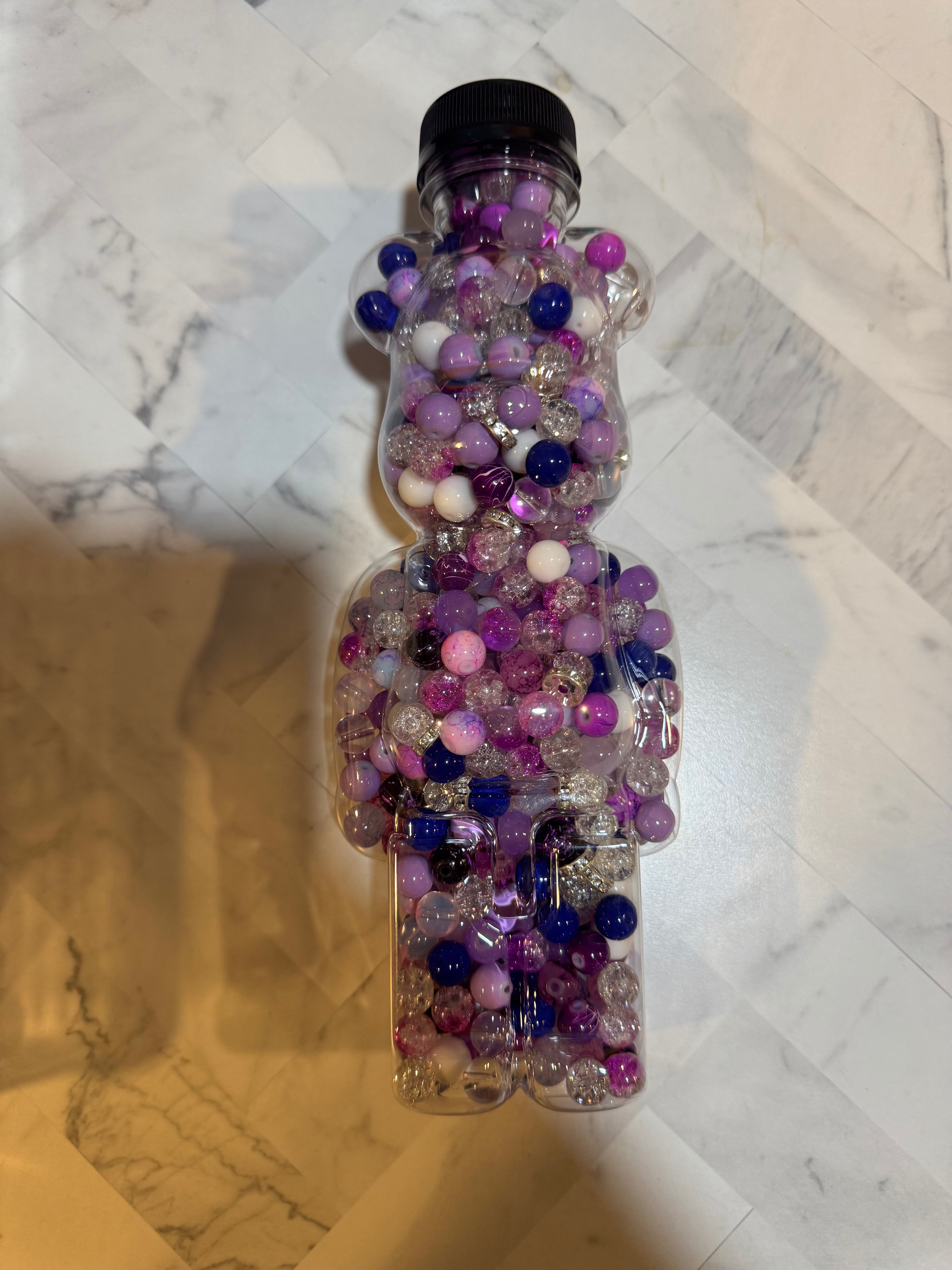 Mixed Bear Glass Beads