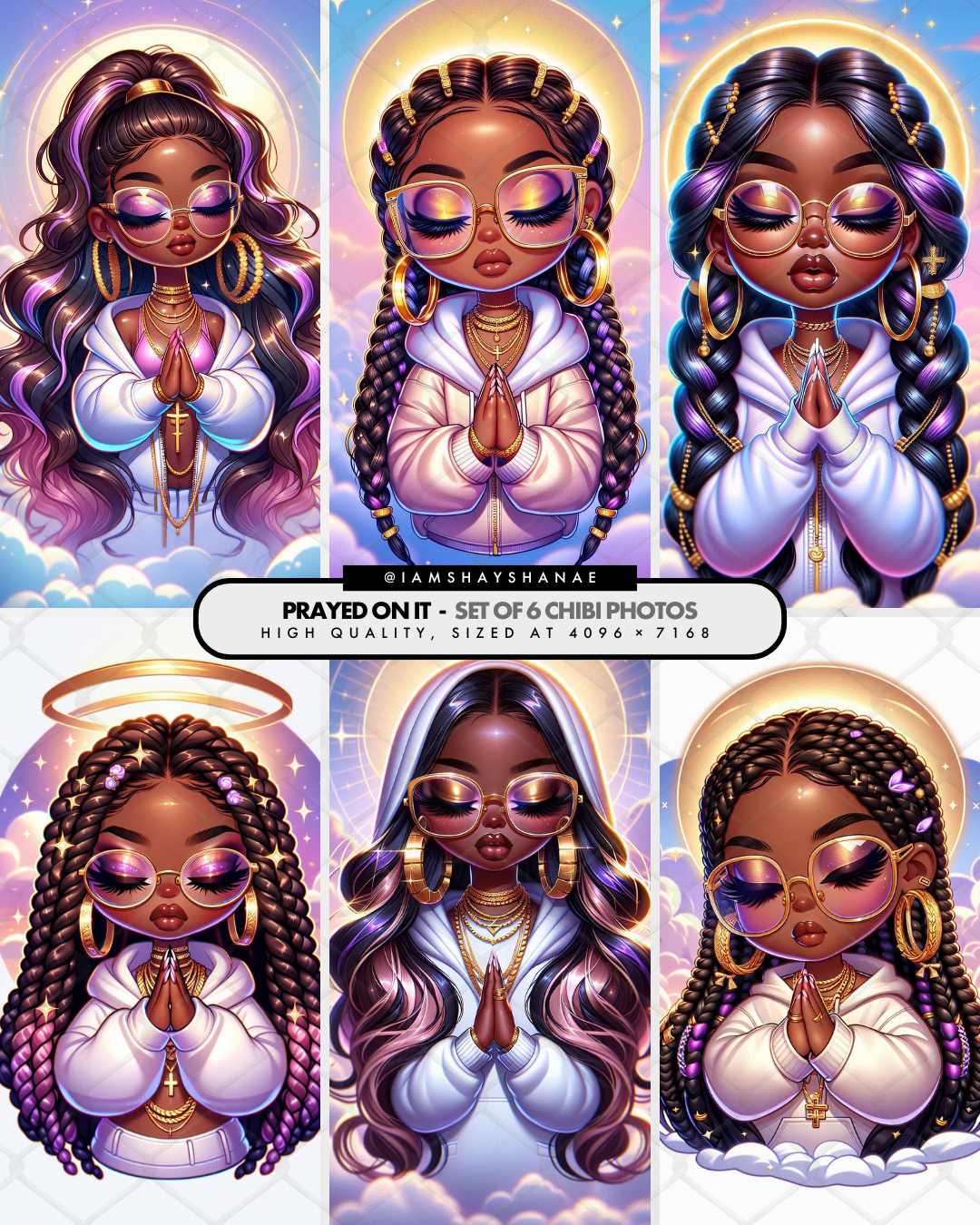 Prayed On It | Chibi Girls (Set of 6)