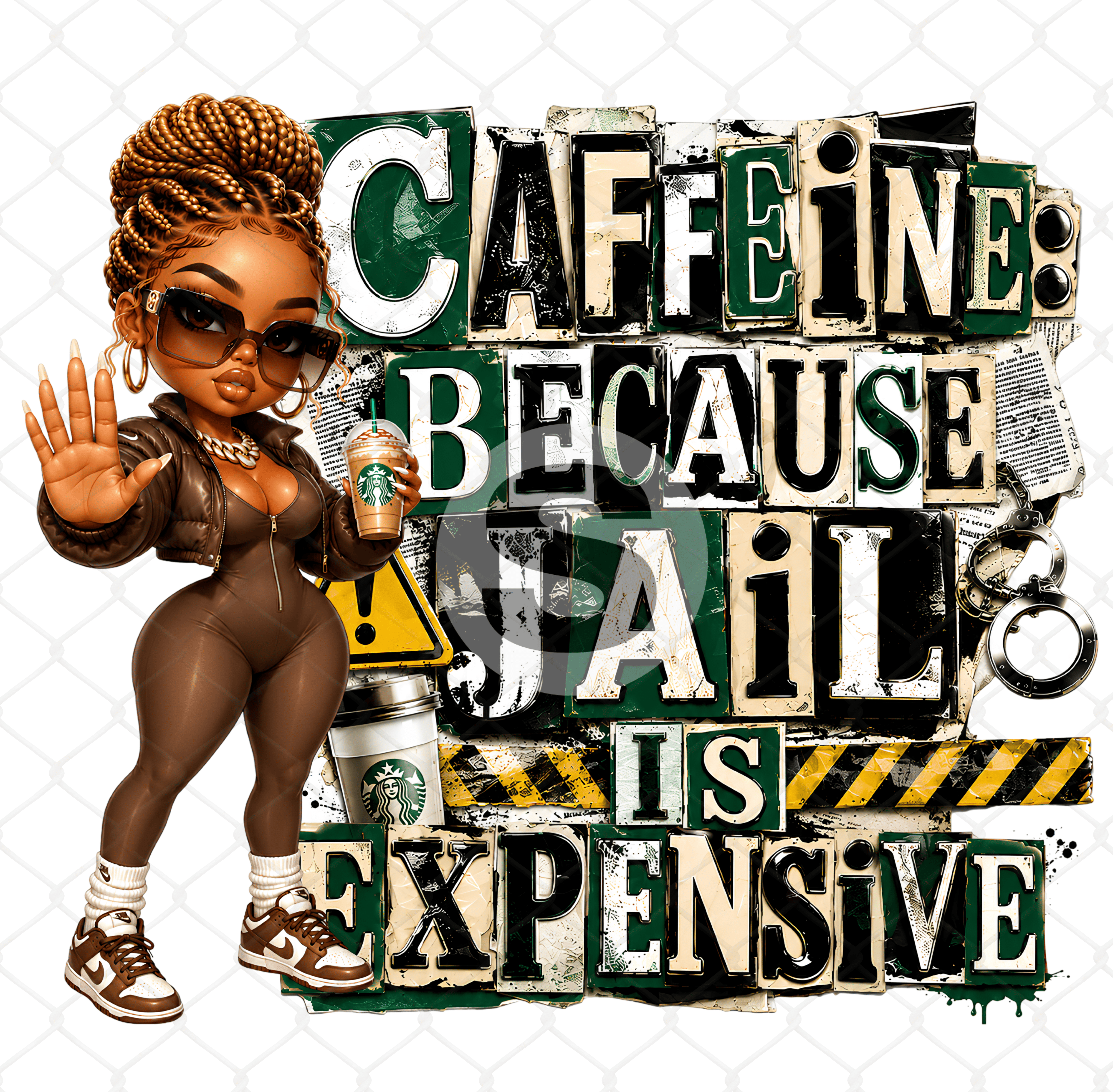 Caffeine HD Graphic | Instant Download
