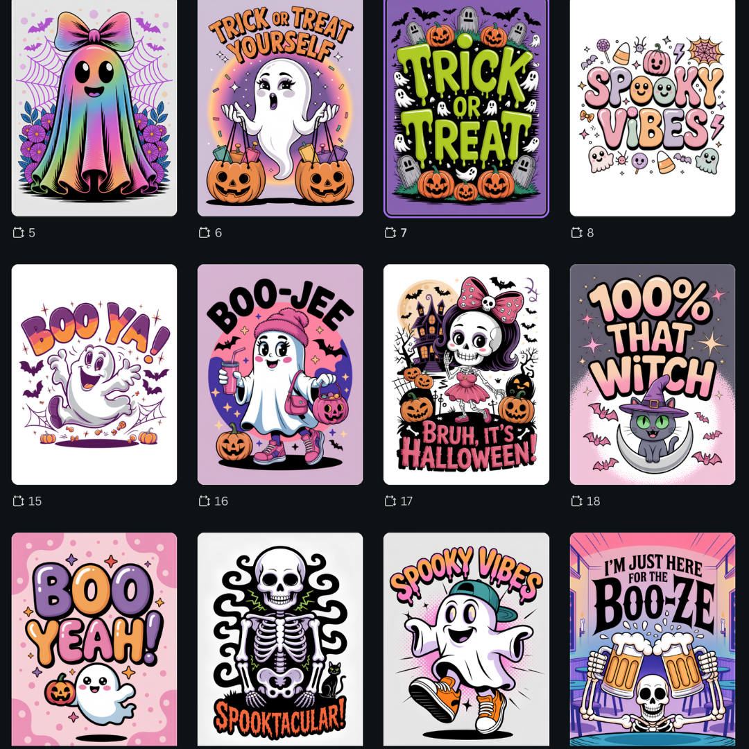 35 Halloween Graphics + Prompts