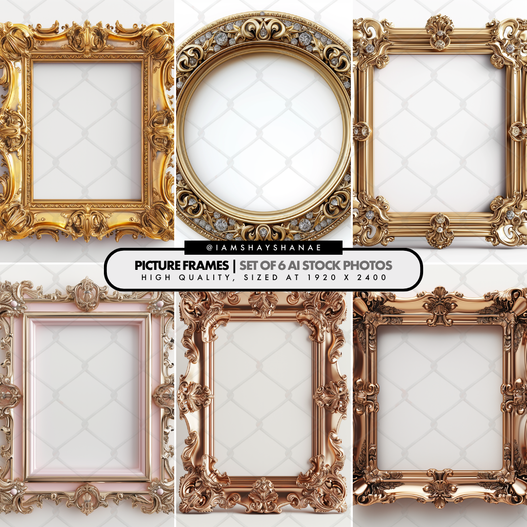 Stock Photos - Picture Frames (Set of 6)