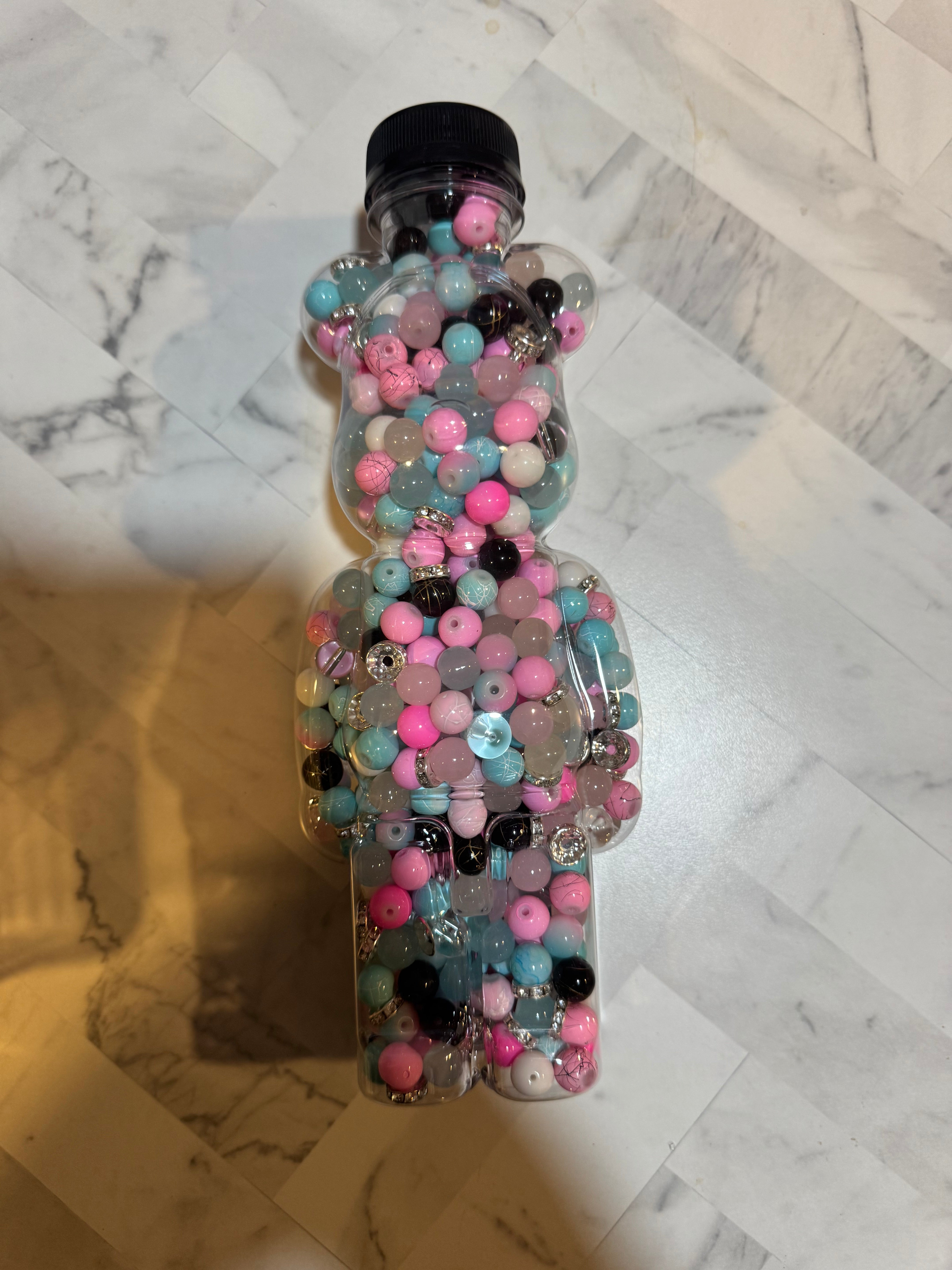 Mixed Bear Glass Beads