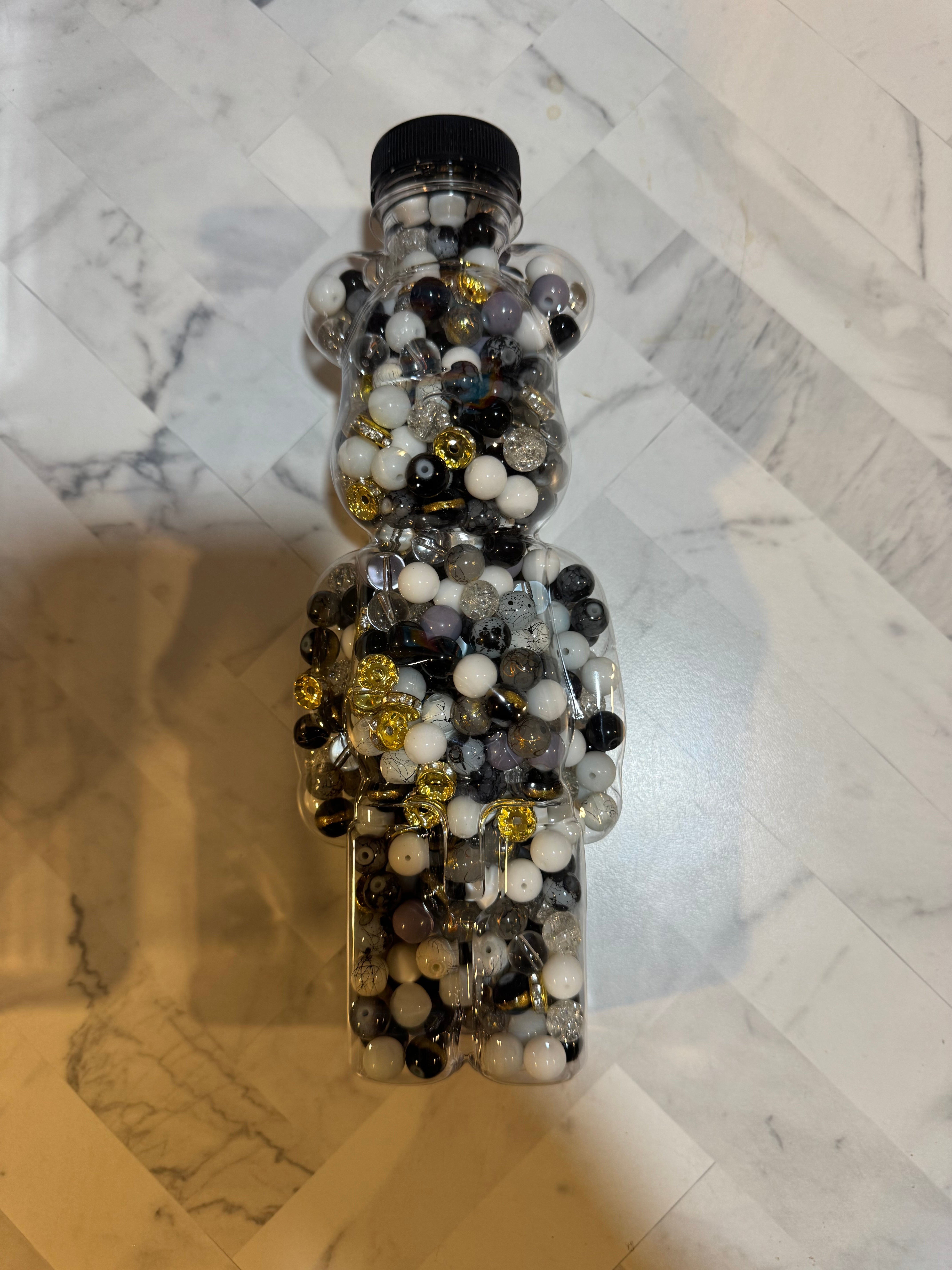 Mixed Bear Glass Beads