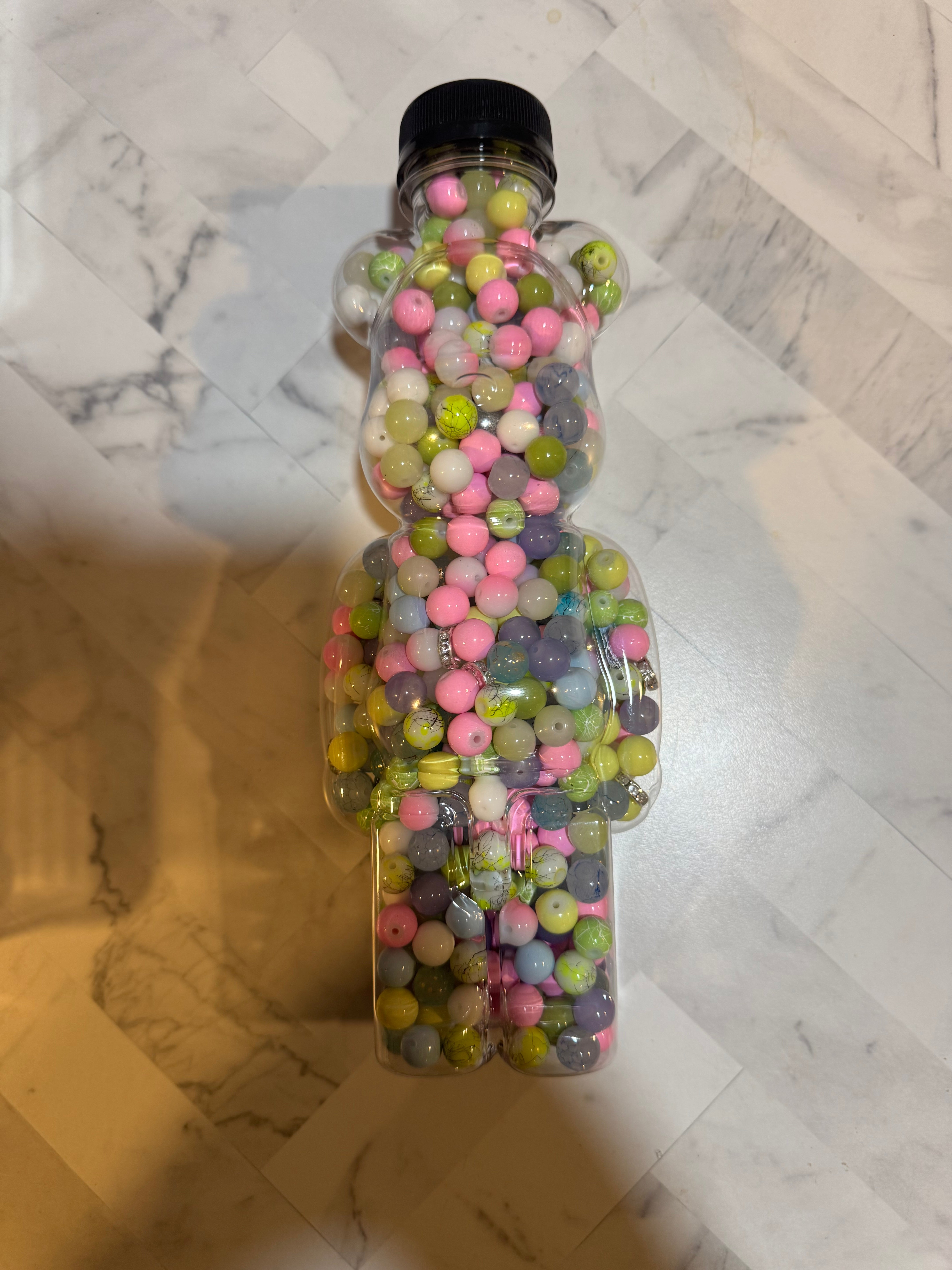 Mixed Bear Glass Beads