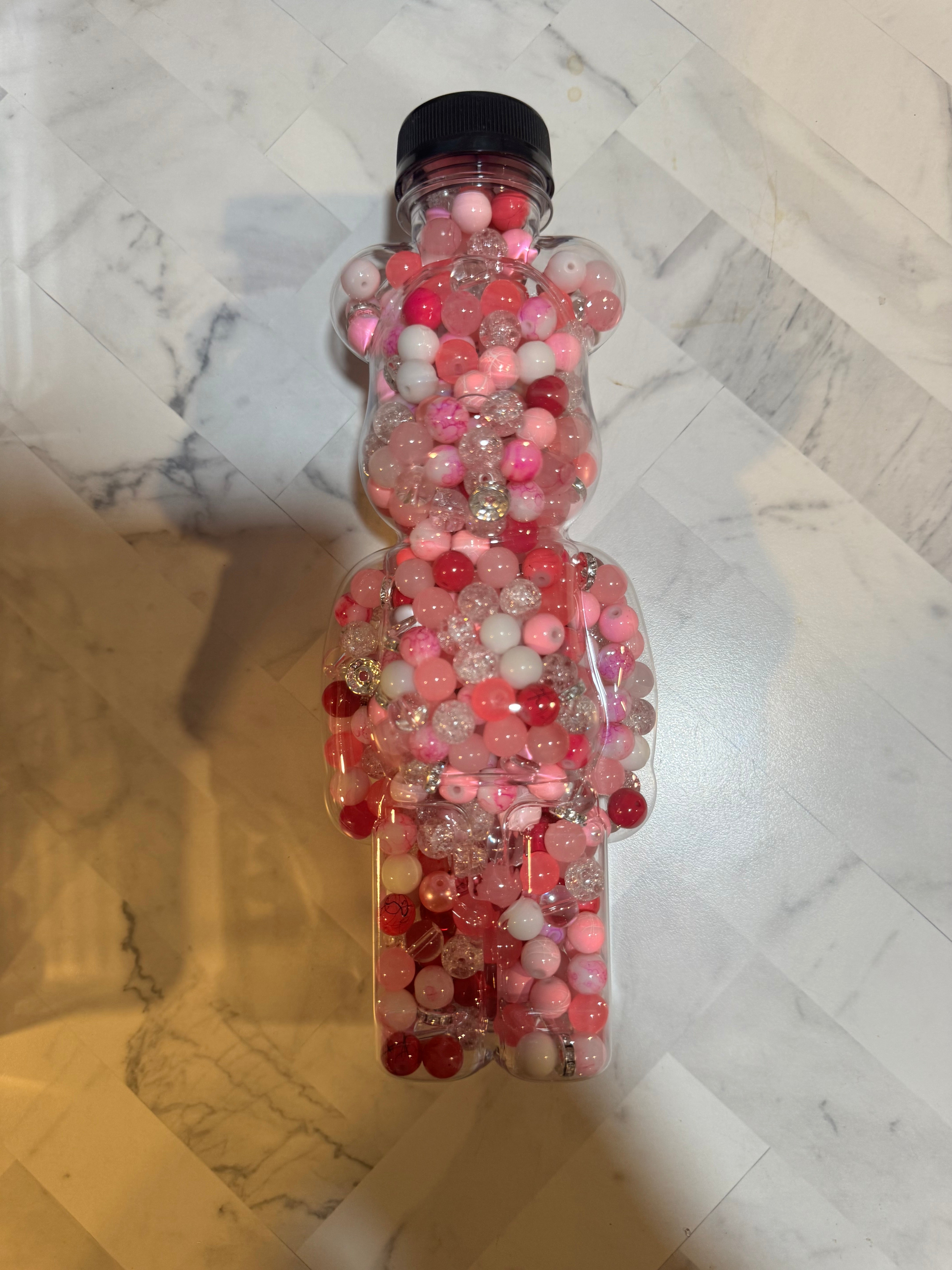 Mixed Bear Glass Beads