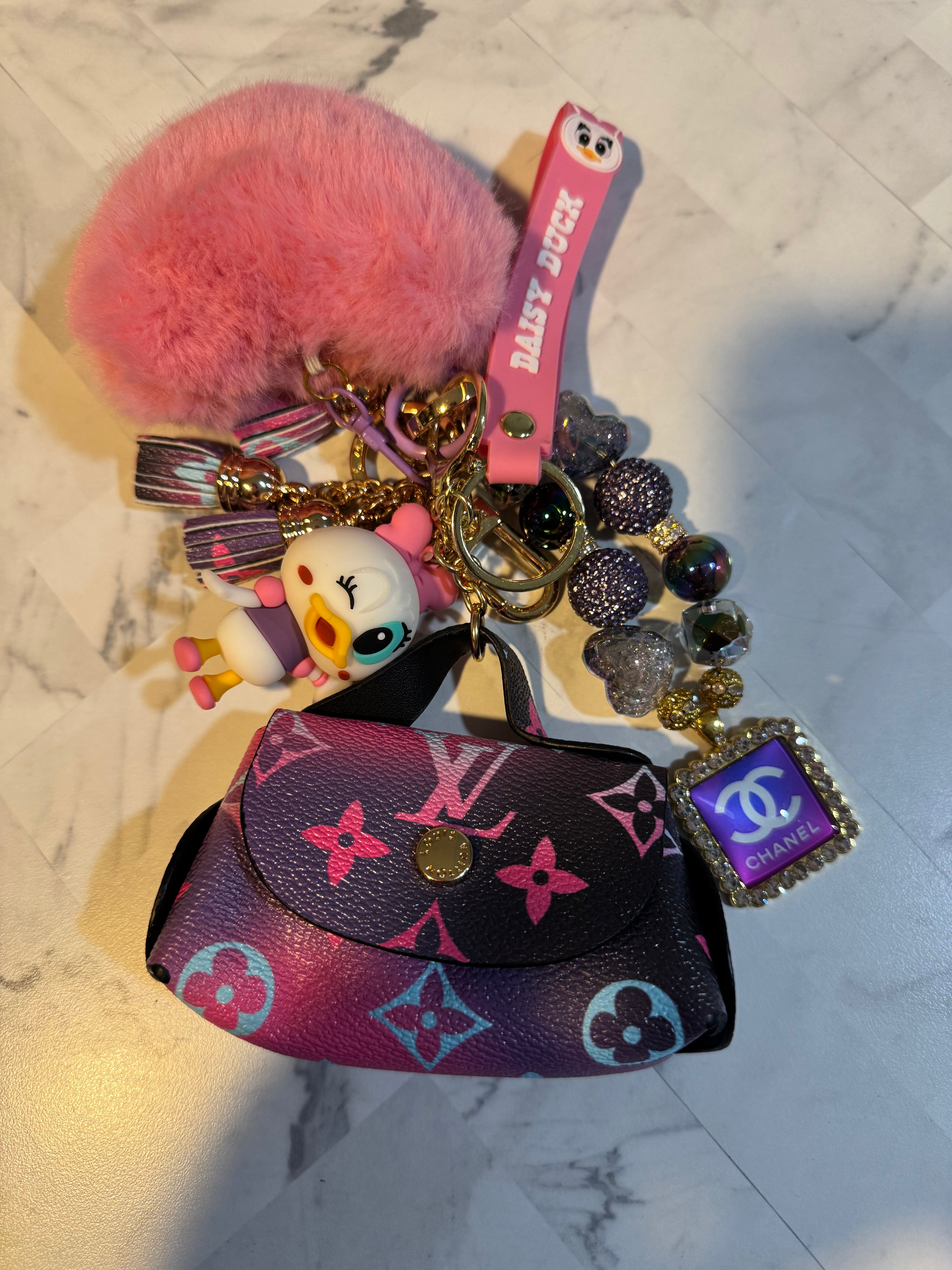 Daisy Mini LV Bag + Keychain Set