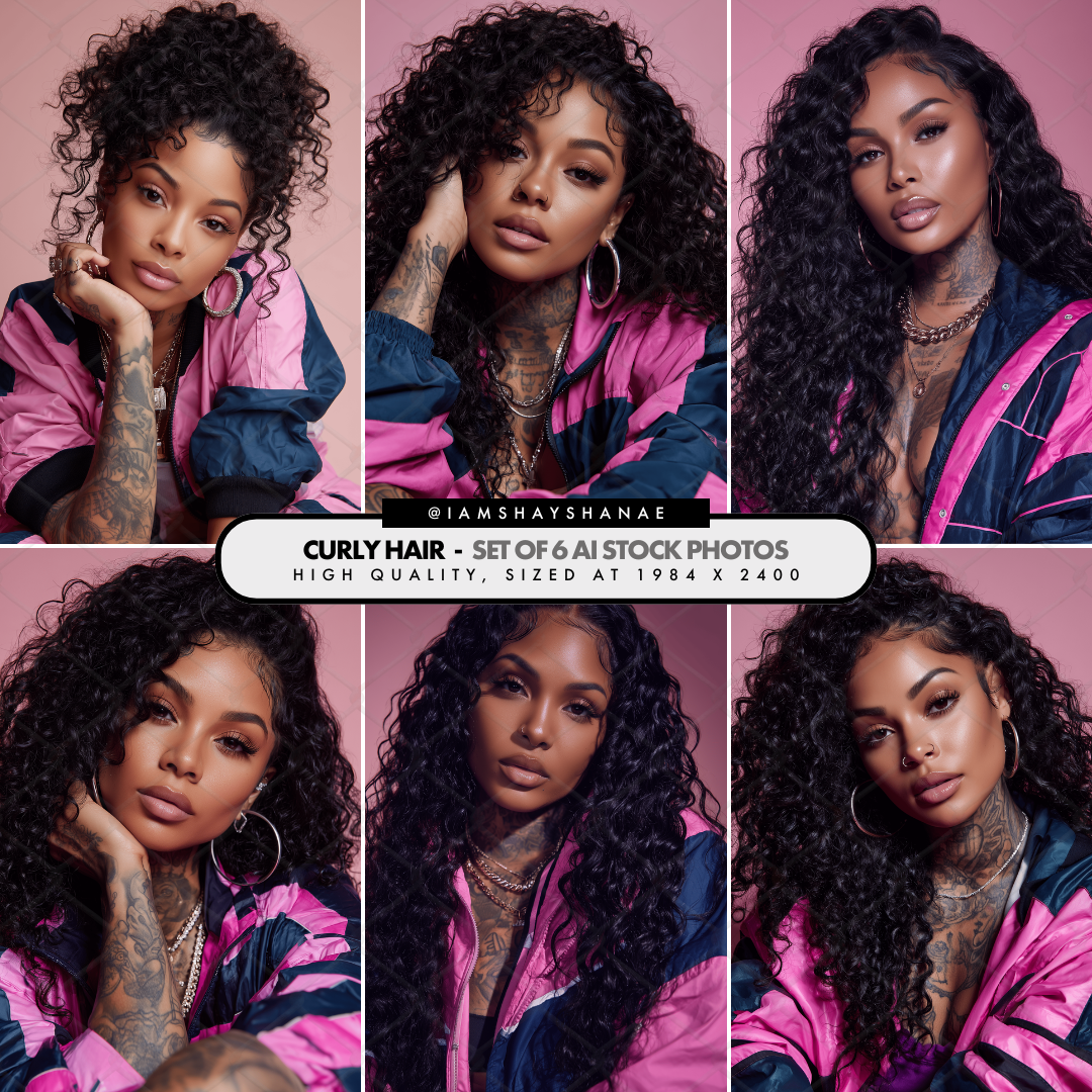 Curly Hair | Image Set (Set of 6)