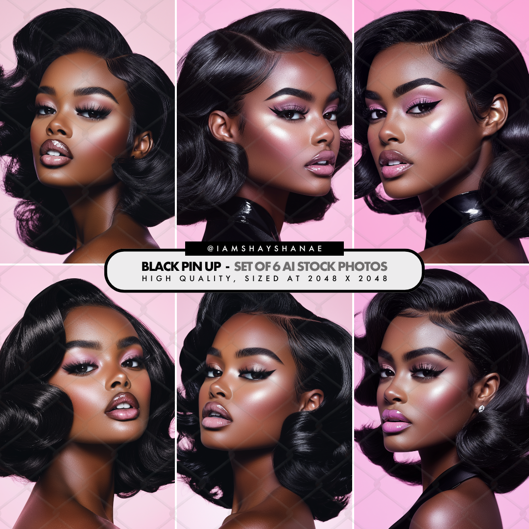 Black Pin-Up | Image Set (Set of 6)