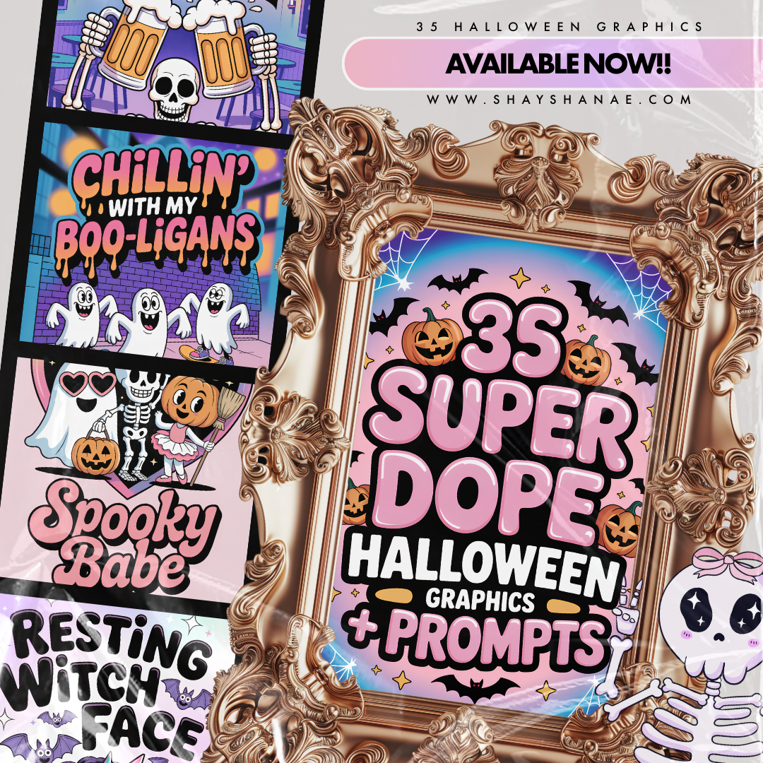 35 Halloween Graphics + Prompts